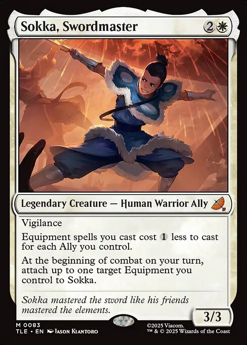 Sokka, Swordmaster magic the gathering card art