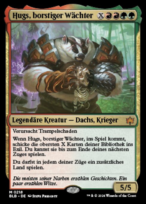 Hugs, borstiger Wächter