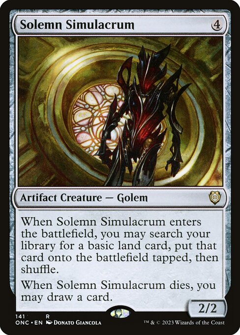 Solemn Simulacrum (Phyrexia: All Will Be One Commander #141)
