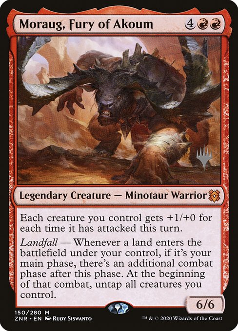 Moraug, Fury of Akoum (Zendikar Rising Promos #150p)