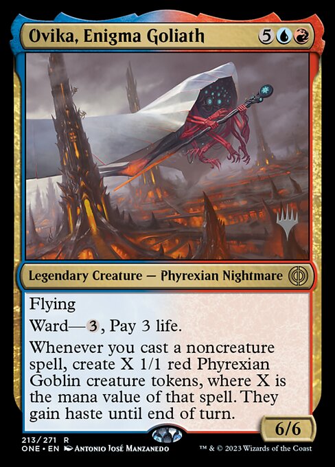 Ovika, Enigma Goliath (Phyrexia: All Will Be One Promos #213p)