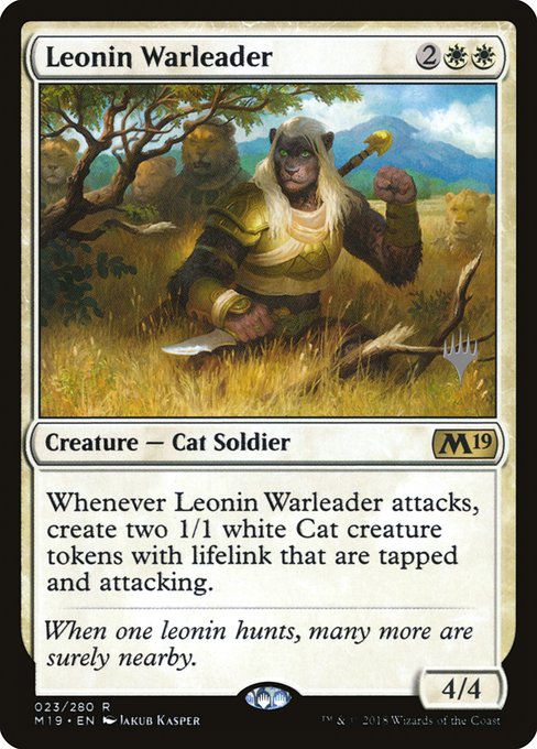 Leonin Warleader (Core Set 2019 Promos #23p)