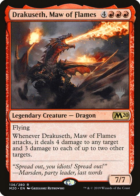 Drakuseth, Maw of Flames (Core Set 2020 Promos #136p)