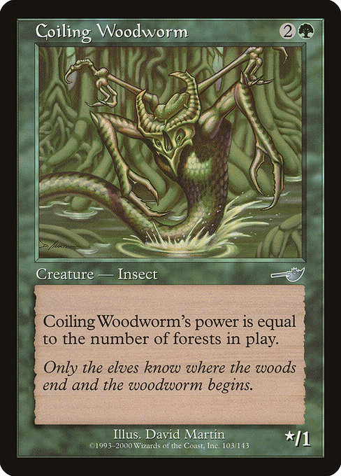 Coiling Woodworm card image