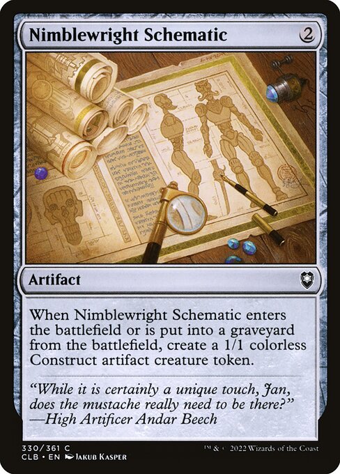 Nimblewright Schematic (Commander Legends: Battle for Baldur's Gate #330)