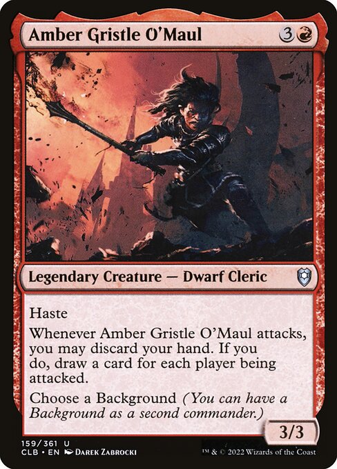 Amber Gristle O'Maul (Commander Legends: Battle for Baldur's Gate #159)