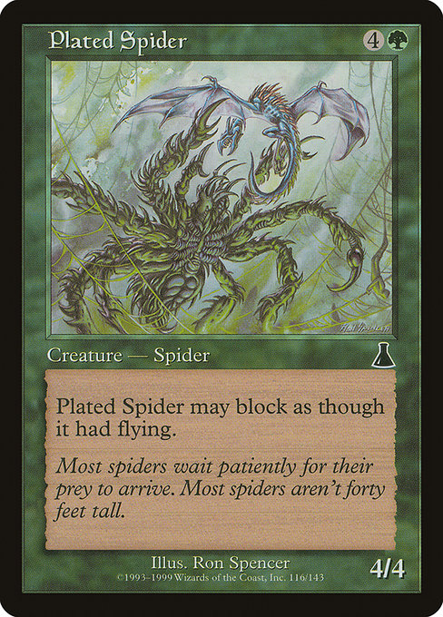 Plated Spider (Urza's Destiny #116)