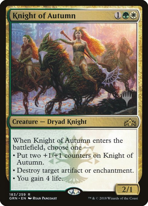 Knight of Autumn (Guilds of Ravnica Promos #183p)