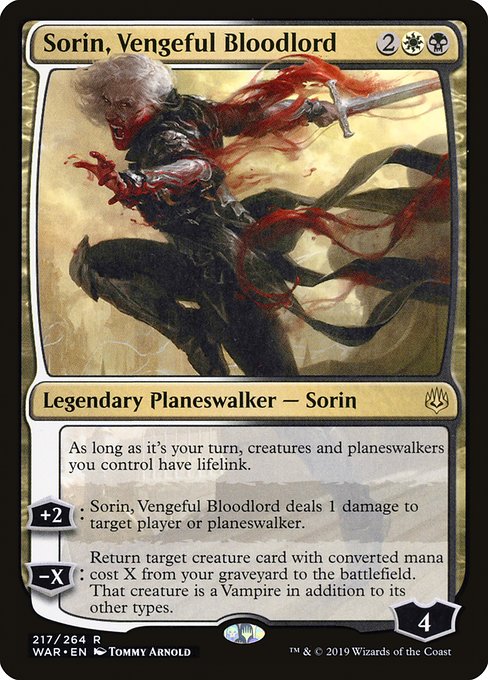Sorin, Vengeful Bloodlord (war) 217 Sorin, Vengeful Bloodlord (war) 217