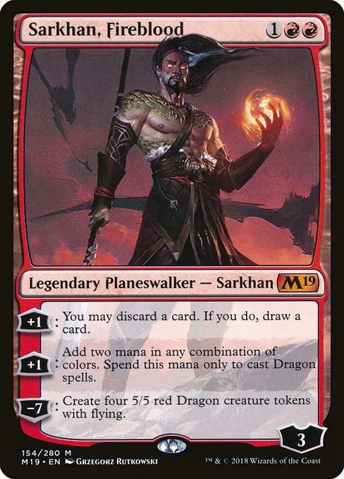 Sarkhan, Fireblood (Core Set 2019 #154)