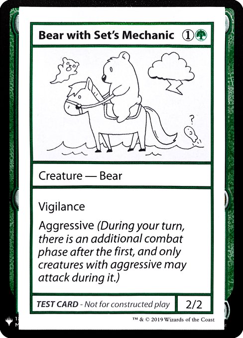 Bear with Set's Mechanic (Mystery Booster Playtest Cards 2019 #71)