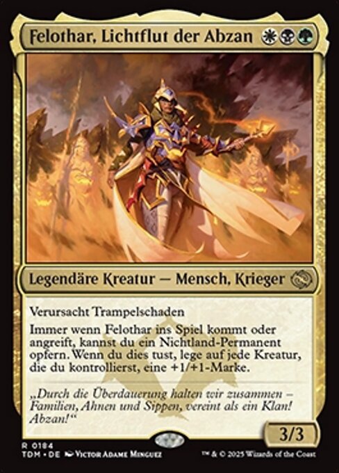 Felothar, Lichtflut der Abzan