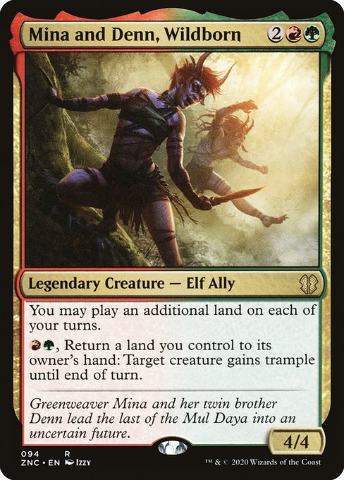 Mina and Denn, Wildborn (Zendikar Rising Commander #94)