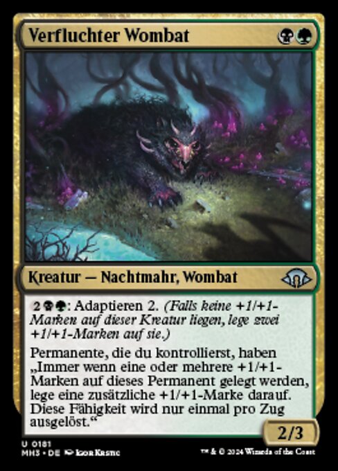 Cursed Wombat (Modern Horizons 3 #181)