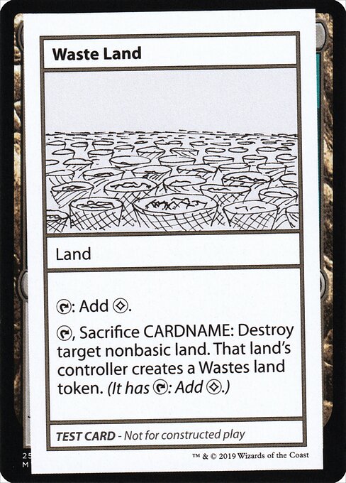 Waste Land (Mystery Booster Playtest Cards 2021 #121)