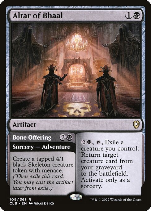 Altar of Bhaal // Bone Offering (Commander Legends: Battle for Baldur's Gate #109)