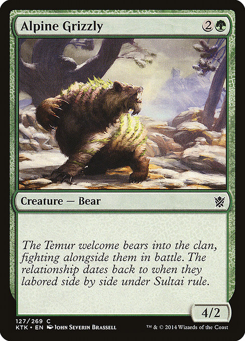 Alpine Grizzly (Khans of Tarkir #127)