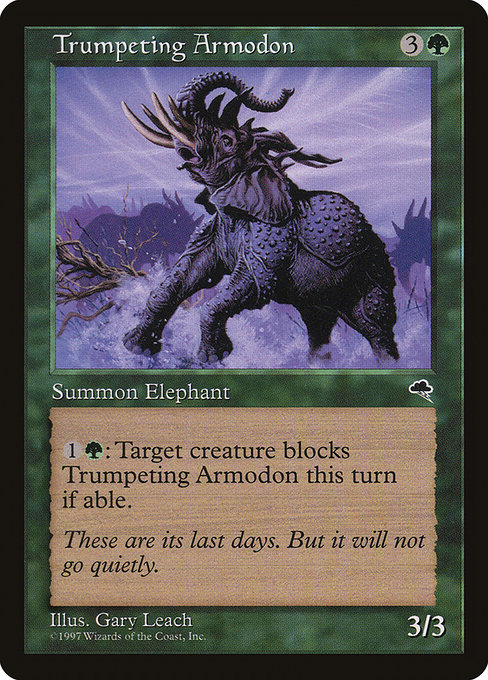 Trumpeting Armodon (Tempest #262)