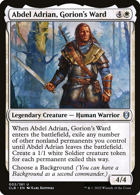 Abdel Adrian, Gorion's Ward (Commander Legends: Battle for Baldur's Gate #2)