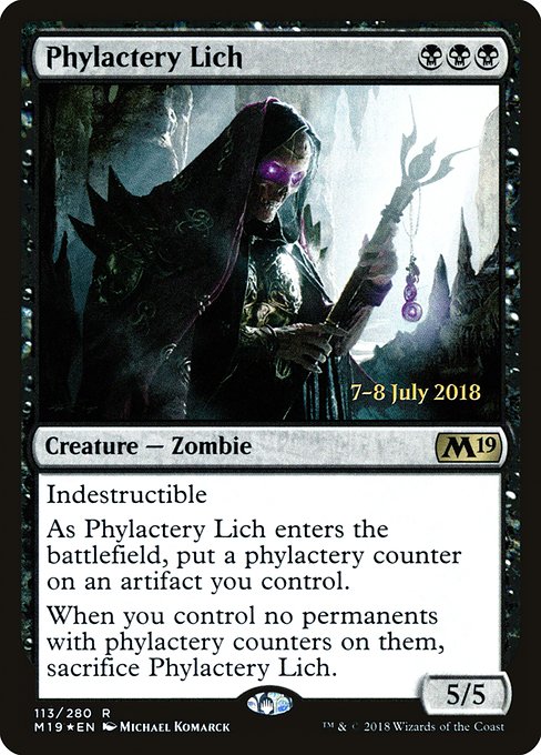 Phylactery Lich (Core Set 2019 Promos #113s)