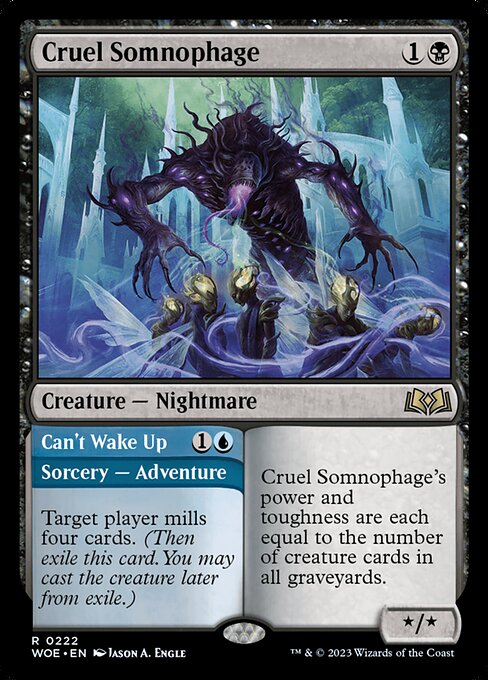 Cruel Somnophage // Can't Wake Up (Wilds of Eldraine #222)