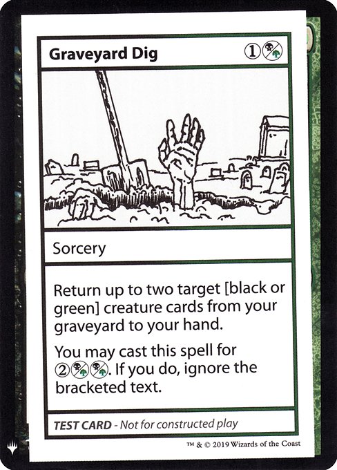 Graveyard Dig (Mystery Booster Playtest Cards 2019 #92)