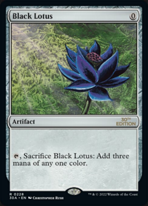 高品質 MTG ブラックロータス/Black Lotus 30th マジック：ザ 
