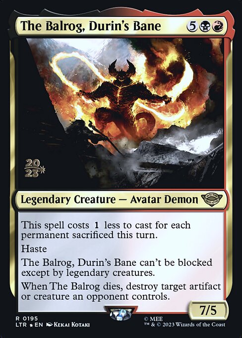 The Balrog, Durin's Bane (pltr) 195s