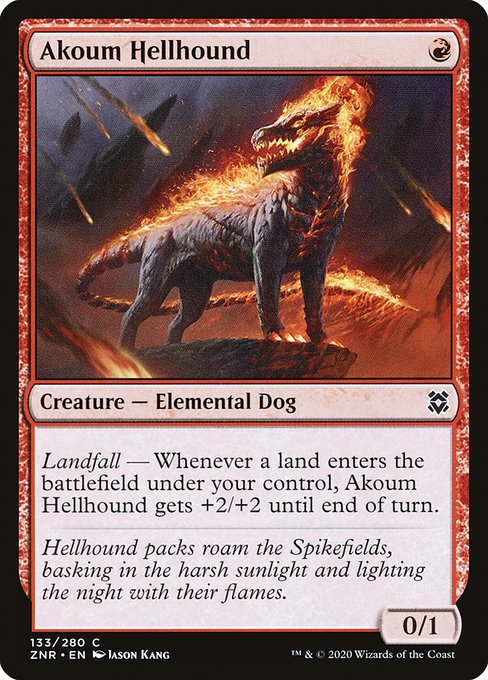 Akoum Hellhound (Zendikar Rising #133)