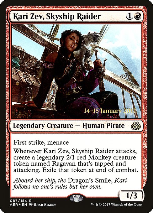 Kari Zev, Skyship Raider (Aether Revolt Promos #87s)