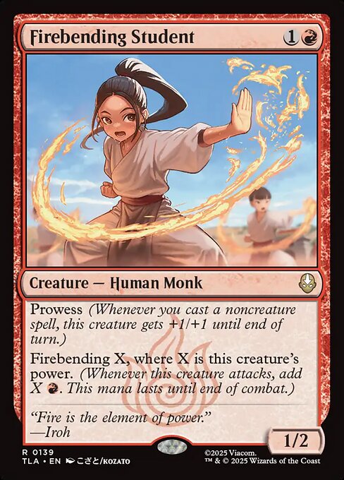 Firebending Student magic the gathering card art
