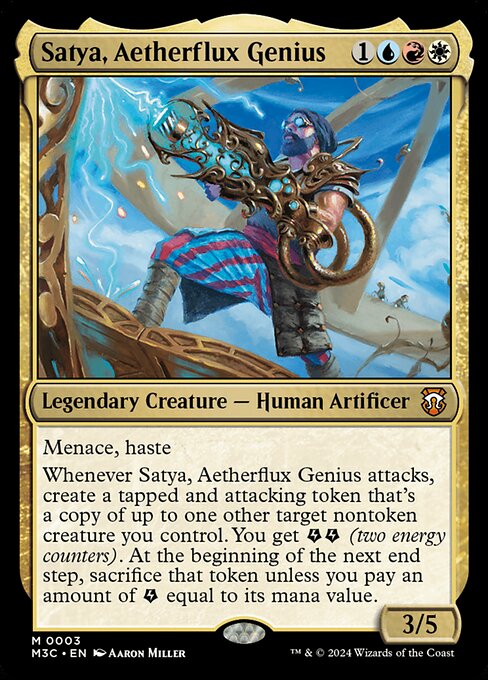Satya, Aetherflux Genius (Modern Horizons 3 Commander #3)