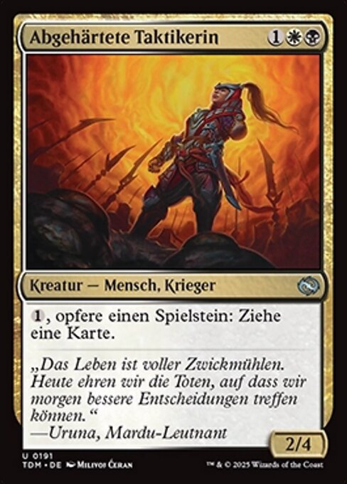 Abgehärtete Taktikerin