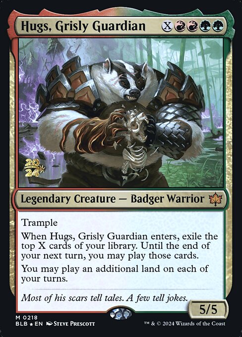 Hugs, Grisly Guardian (Bloomburrow Promos #218s)