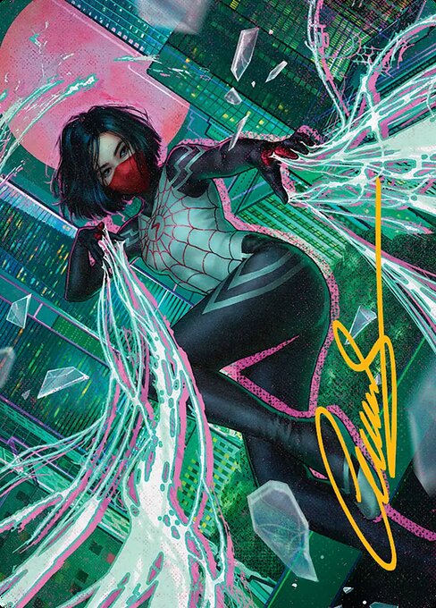 Silk, Web Weaver // Silk, Web Weaver magic the gathering card art