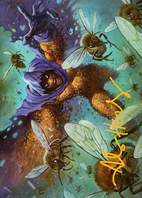 Swarm, Being of Bees // Swarm, Being of Bees magic the gathering card art