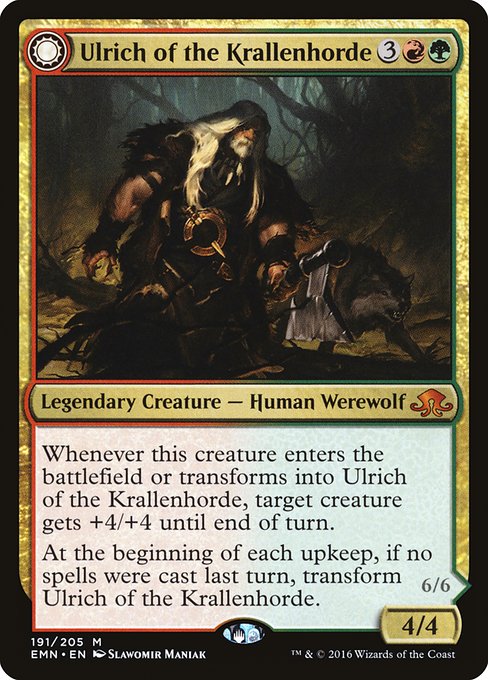 Ulrich of the Krallenhorde // Ulrich, Uncontested Alpha card image