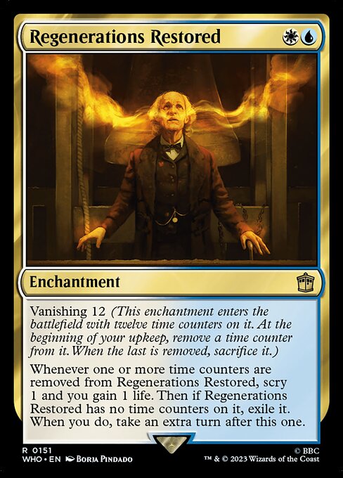 Regenerations Restored (who) 151 Regenerations Restored (who) 151