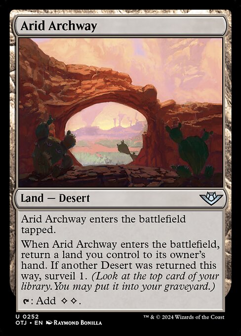 Arche aride|Arid Archway