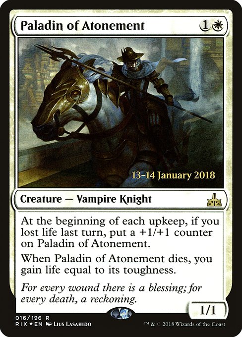 Paladin of Atonement (Rivals of Ixalan Promos #16s)