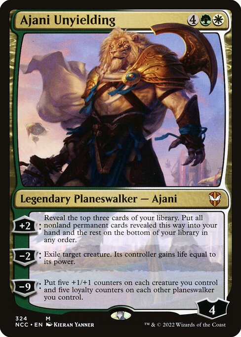 Ajani Unyielding (New Capenna Commander #324)