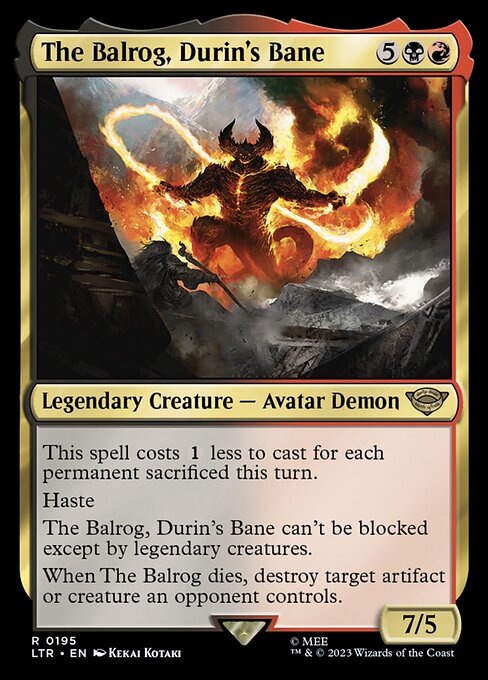 The Balrog, Durin's Bane (ltr) 195