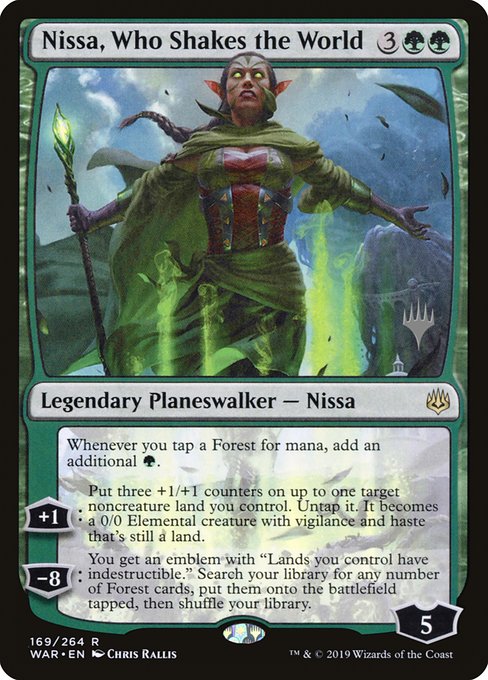 Nissa, Who Shakes the World (War of the Spark Promos #169p)