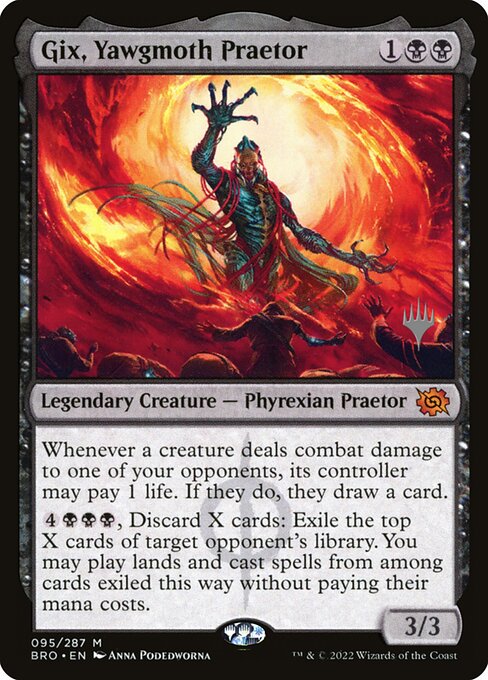 Gix, Yawgmoth Praetor (The Brothers' War Promos #95p)