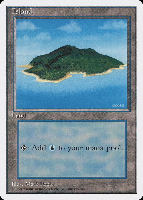 magic MTG 島 サイン Poole ISLAND 複製原画 Mark