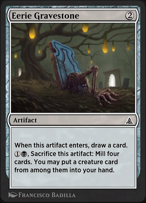 Eerie Gravestone magic the gathering card art