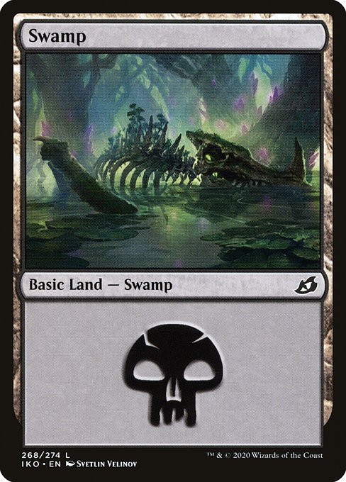 Swamp · Ikoria: Lair of Behemoths (IKO) #268 · Scryfall Magic: The 