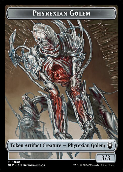 Phyrexian Golem (Bloomburrow Commander Tokens #38)