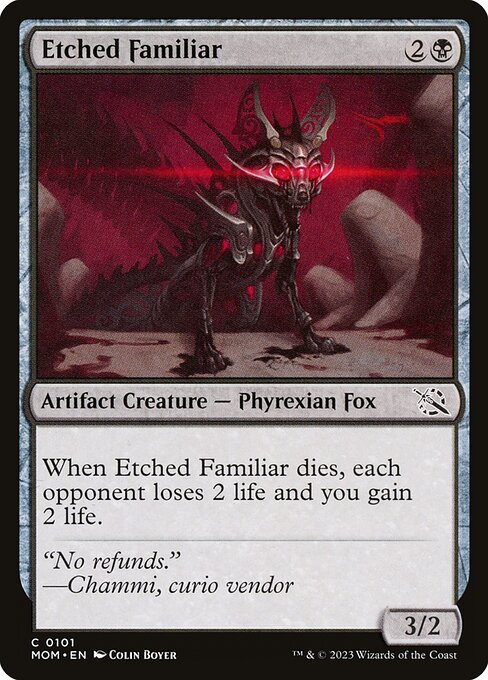 Etched Familiar card image