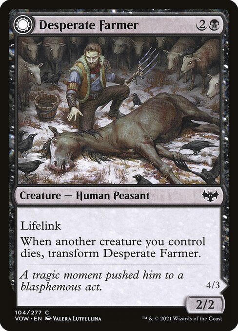 Desperate Farmer // Depraved Harvester card image